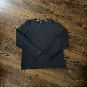 Gap Classic Fit Long Sleeve Gray Ribbed Sweater Shirt Men’s Size Large Y2K